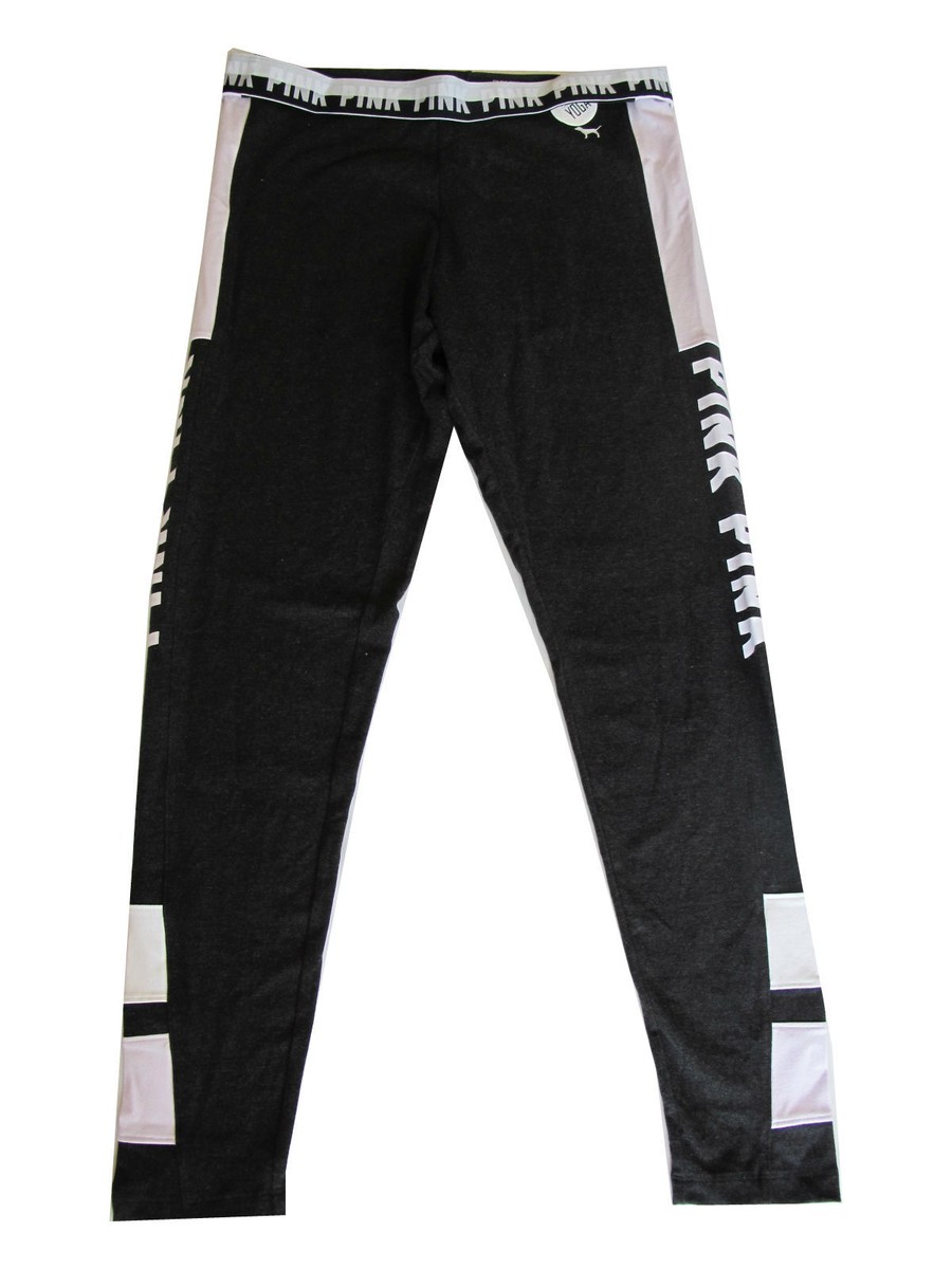 Victoria's Secret PINK Logo Band Yoga Legging Pants Black Victoria's Secret PINK Logo Band Yoga Legging Pants Black
