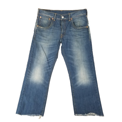 Levi's 504 jeans men's 36x28 relaxed fit straight blue denim pants retro