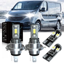 H4 501 LED High/Low/Side Headlight Bulbs Xenon White For RENAULT TRAFFIC 2001-ON