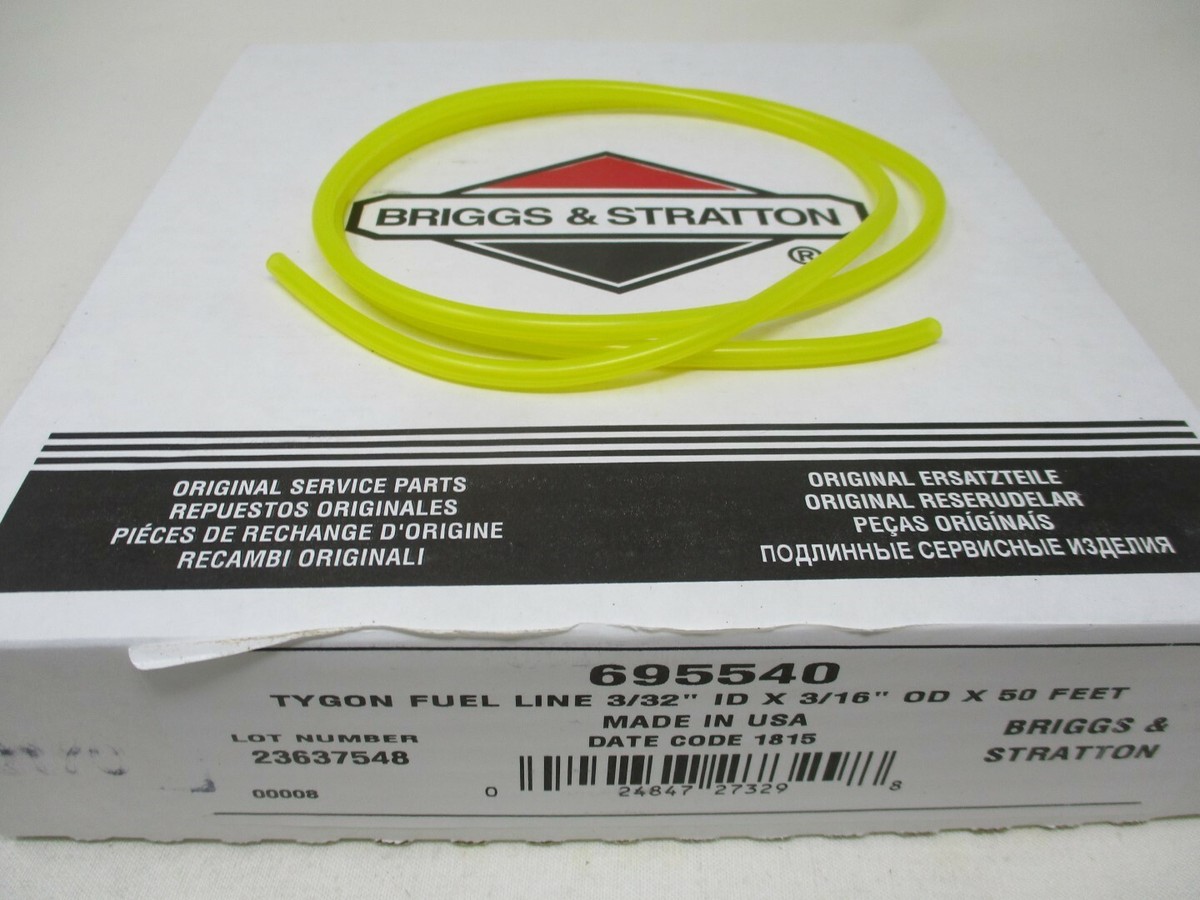 Genuine Briggs & Stratton 695540 Tygon Fuel Line – 10ft, 3/32" ID, 3/16" OD – Gas Line