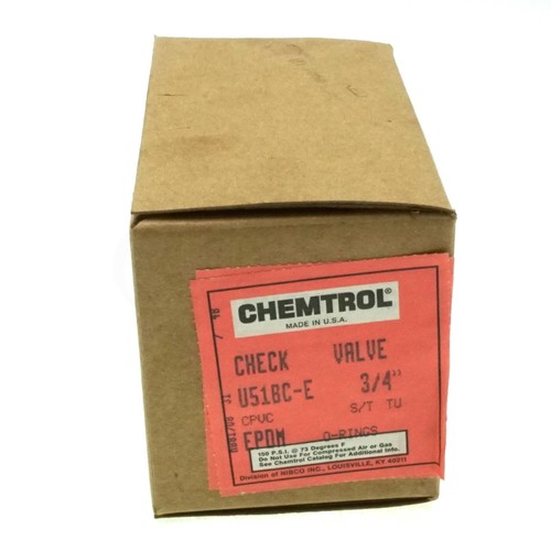 Nibco Chemtrol MB817U8 3/4" True Union Check Valve, CPVC EPDM, U51BC-E 3/4 - Picture 6 of 8