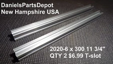 x2 BEAM 2020 X 300 MM EXTRUDED ALUMINUM T-SLOT FRAME 20x20-6 "11.811 INCH" USA