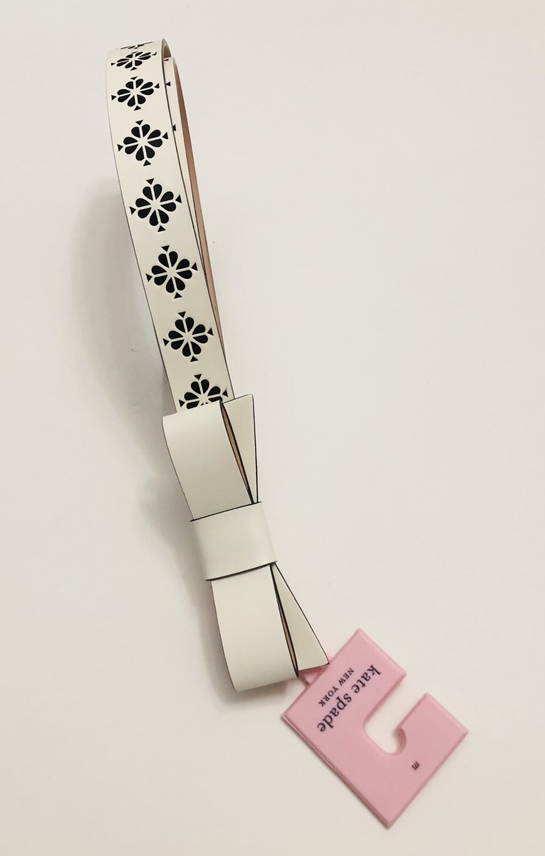 Kate Spade New York Women's Printed Bow White Belt Size M | eBay