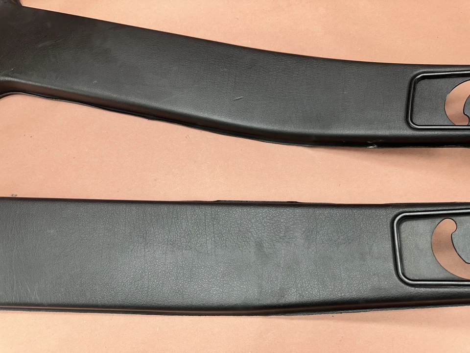 BMW E34 535I M5 525I B-Pillar Column Interior Trim Cover Black Pair OEM #91300 - Image 4 of 4