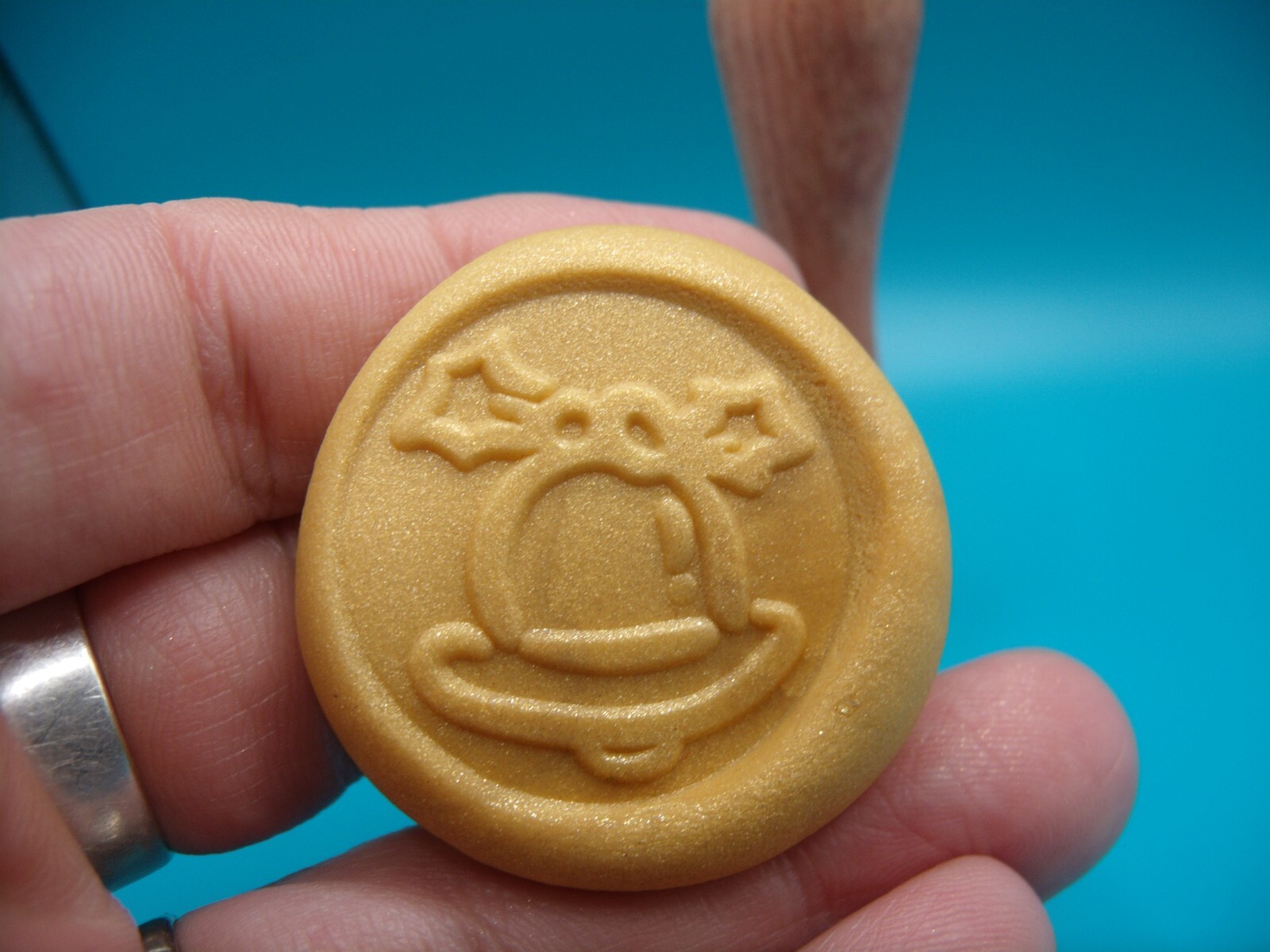 Modern Brass & Wood Christmas Bell Sealing Wax Stamp Seal