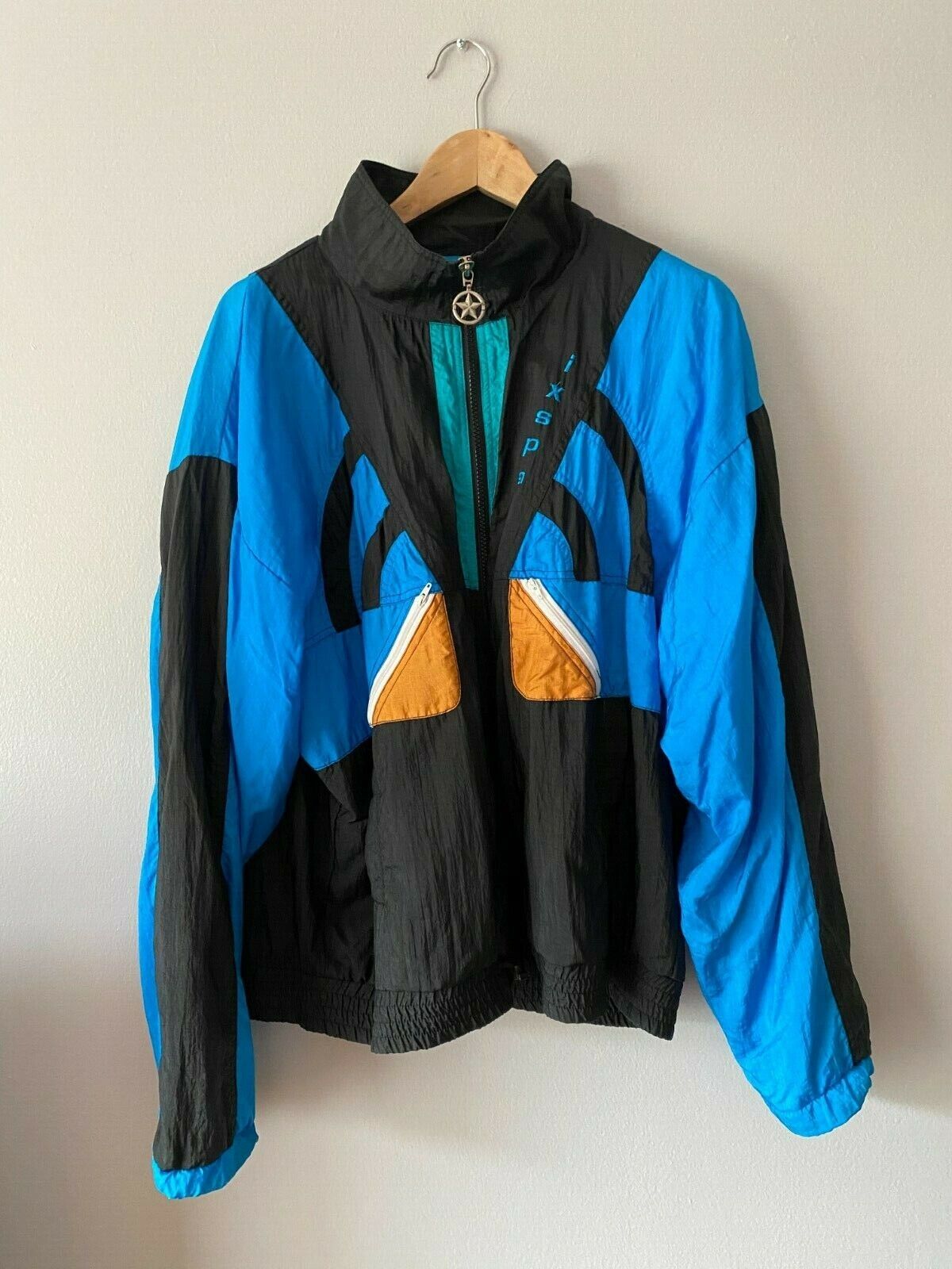 Ixspa by Jamie Sadock Black and Blue Track Jacket Men… - Gem