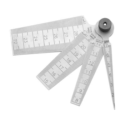 Hole Inspection Test Ruler Stainless Steel Welding Taper Gage Feeler Gauge Inch/mm Hole Inspection Test Ruler Stainless Steel Welding Taper Gage Feeler Gauge Inch/mm