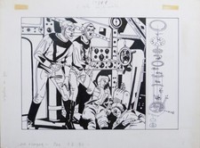 Dessin original de KIKI PICASSO du groupe BAZOOKA pour montre SWATCH vers 1985