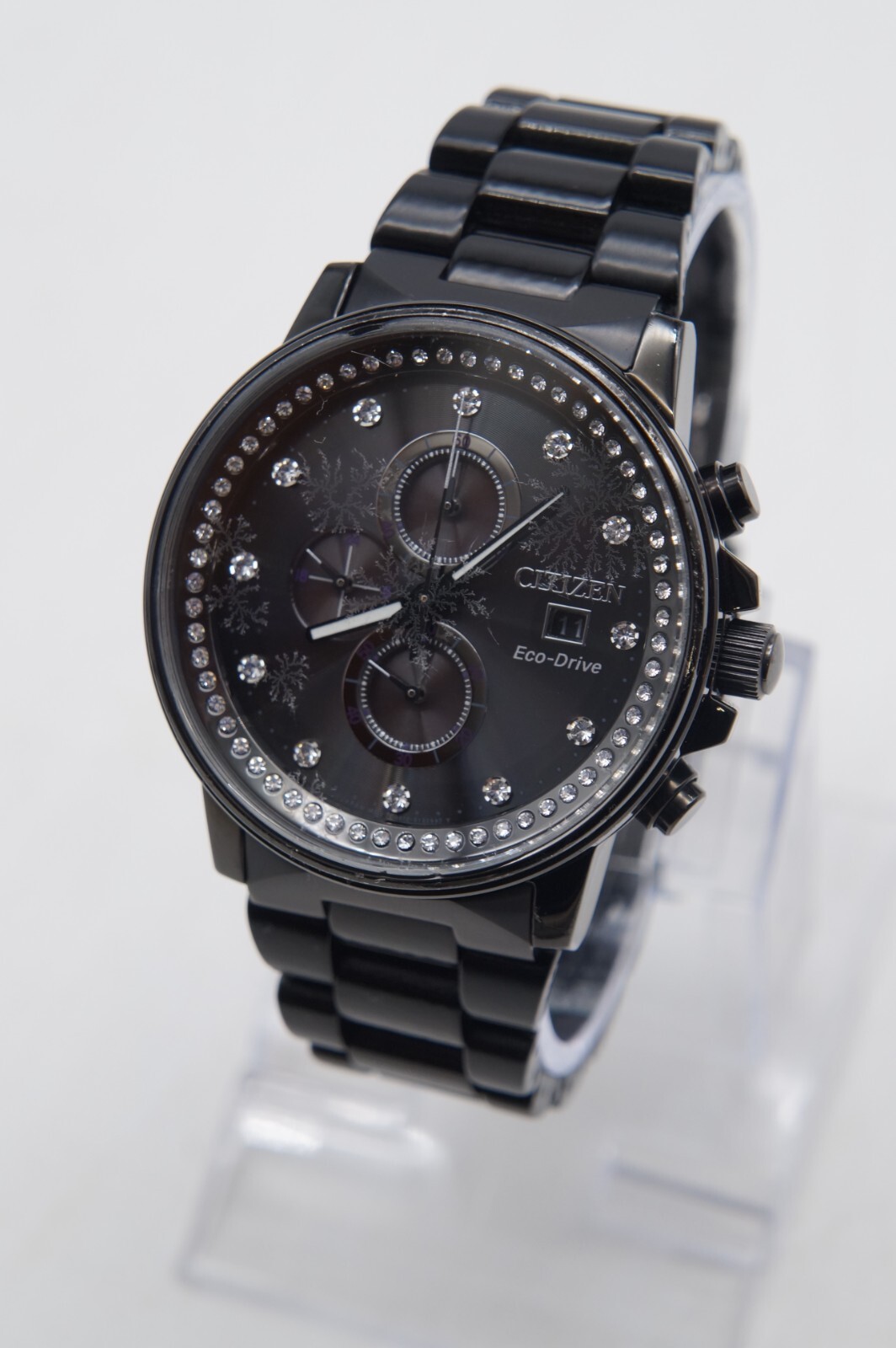 Men's Citizen EcoDrive NightHawk Black Chronograph Watch B612