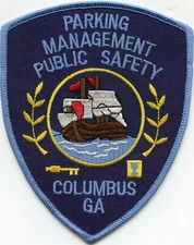COLUMBUS GEORGIA GA PARKING MANAGEMENT Sailing Ship PUBLIC SAFETY POLICE PATCH