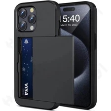 Heavy Duty Cell Phone Case With Card Slot for Iphone 13/14/15/Pro/Pro Max Case