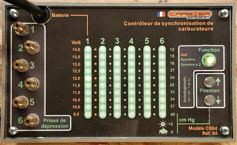 Contrôleur de synchronisation de carburateurs CS6e pour l'entretien au garage