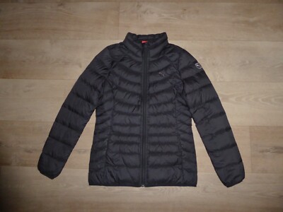 PUMA leichte Daunen Jacke Steppjacke Übergangsjacke Schwarz Gr.36 **TOP**