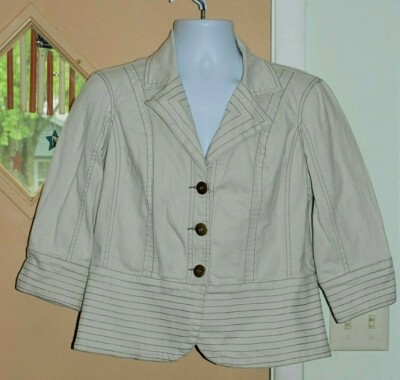 petite stretch denim jacket