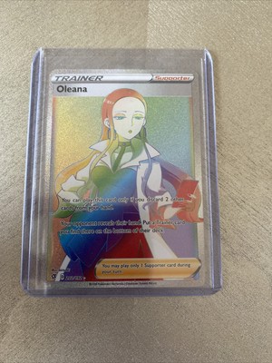 Oleana 202/192 Rainbow Secret Rare Full Art Holo Pokemon Rebel Clash  eBay