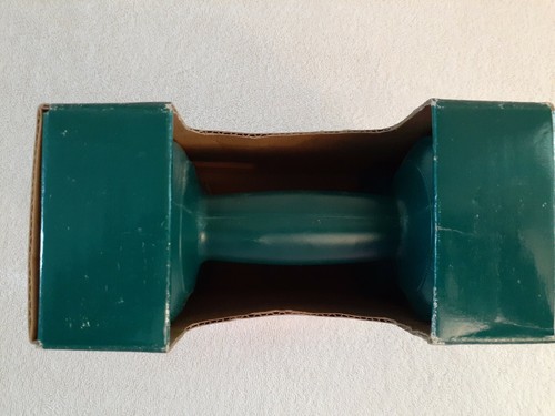 Vtg BOLLINGER VINYL COVERED DUMBBELLS - ONE PAIR - 3 LBS. EACH - Picture 2 of 3
