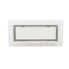 FITTES Wall Vent Flush Mount Decorative 10 in x 6 in Plastic White Patented