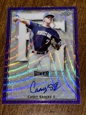 CASEY SAUCKE 2020 LEAF PERFECT GAME PURPLE WAVE AUTOGRAPH #6/8 Virginia WHITESOX