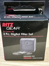 Ritz Gear Pro Series HD 3 pc Digital Filter Set XRG58FLK for 58mm Video & Lenses