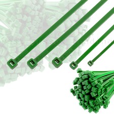 Green Cable Ties. Small, Medium & Large Size Zip Tie Wraps. Ideal for Garden