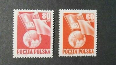POLEN,POLAND,POLSKA, 1953 '' Tag der Arbeit .1. Mai '' 2 V.cpl Satz MH *