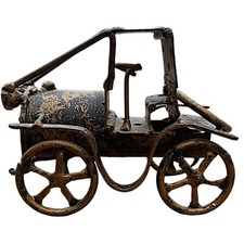Vintage Scrap Metal Art Desktop Car  Decor 5&rdquo;x 3.5&rdquo;x 4&rdquo;