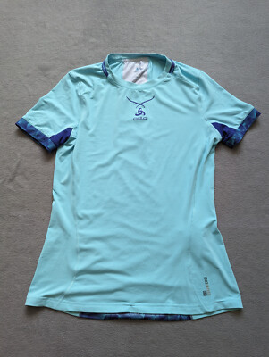 Odlo Ladies Shirt Short Sleeve Crew Neck Ceramicool Pro blue Size M