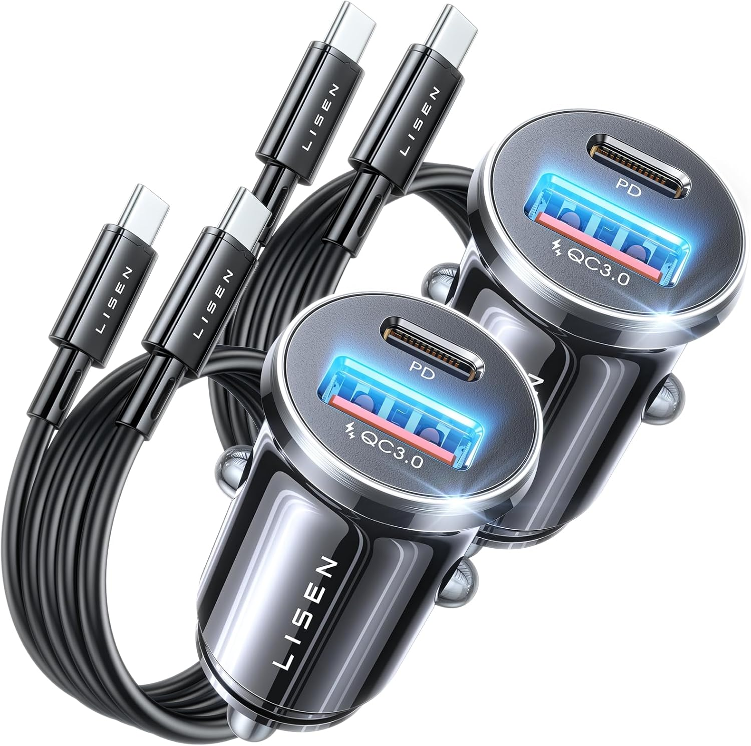 Super Fast Iphone 16 Car Charger USB C,2 Pack  54W Iphone 15 Car Charger,Usb C C