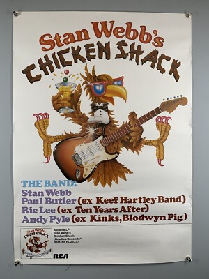 Stan Webb s Chicken Shack Poster Original Promotional RCA Roadies Concerto 1981