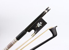 new black Carbon fiber Advanced Violin Bow Inlay plum blossom style Frog