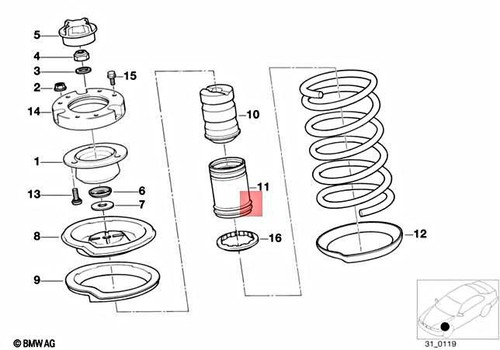 Original BMW Z3 CMS E36 316i 318i 318is 320i 323i Türbremse Vorne