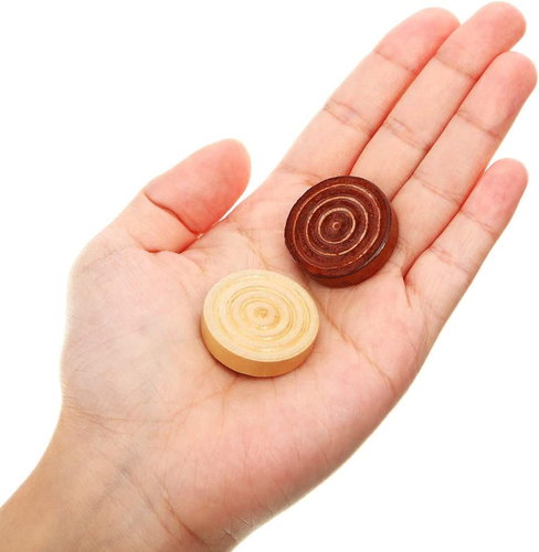 2 in 1 Chess Pieces Wood Chess Pieces + Checker Pieces without Board (3.5 Inches - Picture 7 of 12