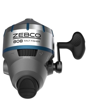 Zebco 808 Saltwater Spincast Fishing Reel+17LB Test 300 YD