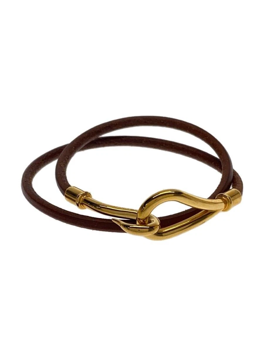 HERMÈS Bracciale donna HERMES Jumbo doppio pelle marrone