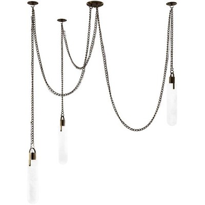 Kalco Lighting 519273WB Flint 37.5 inch Winter Brass Pendant Ceiling Light