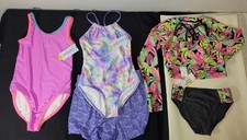 Cat  Jack 1pc/2pc Swimsuits Girls Size M 8 . Set Of 3. New