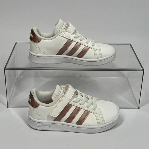 Adidas Grand Court C bianco oro rosa sneakers bambina EF0107 taglia 10 5 K