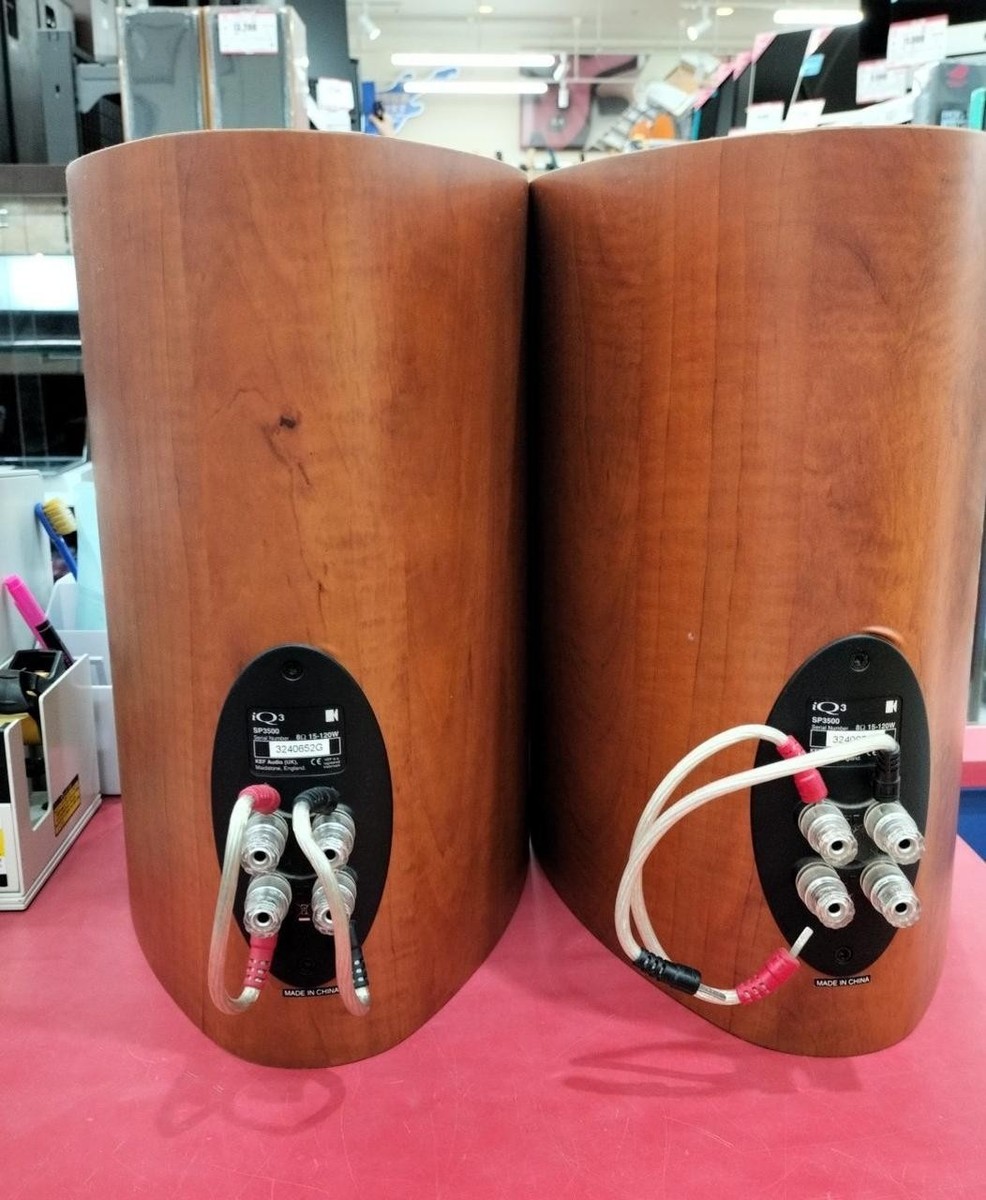 KEF iQ3 SP3500 Uni-Q Bookshelf Speakers Pair Works Tested Japan