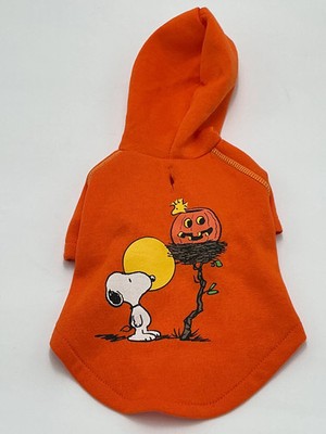 Peanuts Snoopy Pumpkin Orange Dog Hoodie XS