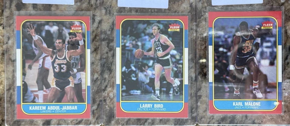 Juego de baloncesto Fleer 1986 sin Michael Jordan con pegatinas PSA BGS SGC ---11 calificado Foto 3 de 4