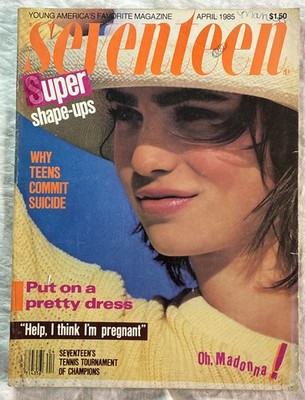 VTG Seventeen Mag April 1985 Madonna Scratch n Sniff Swatch ad
