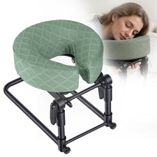 Adjustable Massage Headrest for Bed - Spa Face Cradle Support Black/Green