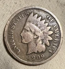 1909-S Indian Head Cent KEY DATE Nice VF Coin Low Mintage San Francisco Rare