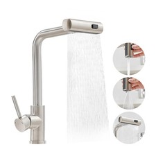 Kitchen Faucet with Pull Down Sprayer Waterfall Single Hole Single Handle Sta...
