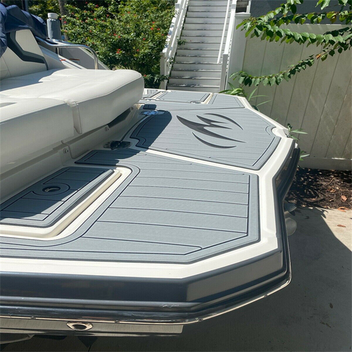 2018 Monterey M21 Swim Platform Step Pad Boat EVA Foam Faux Teak Deck Floor Mat - Foto 7 di 24
