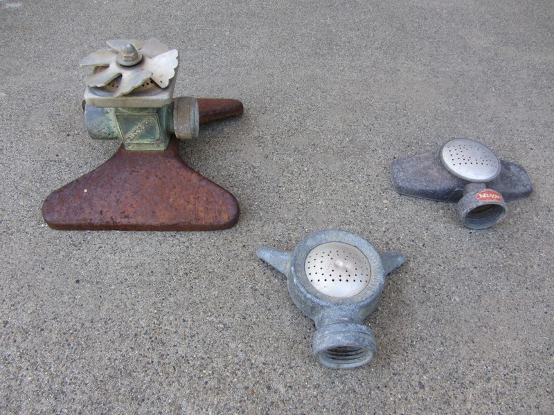 Mid Century Thompson With Ears Square Spray & Nelson Spot Sprinklers USA Working