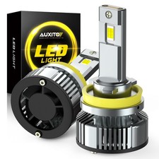 H8 H11 LED H9 Super Bright Headlight 6500K Bulb Set White High Low Beam AUXITO
