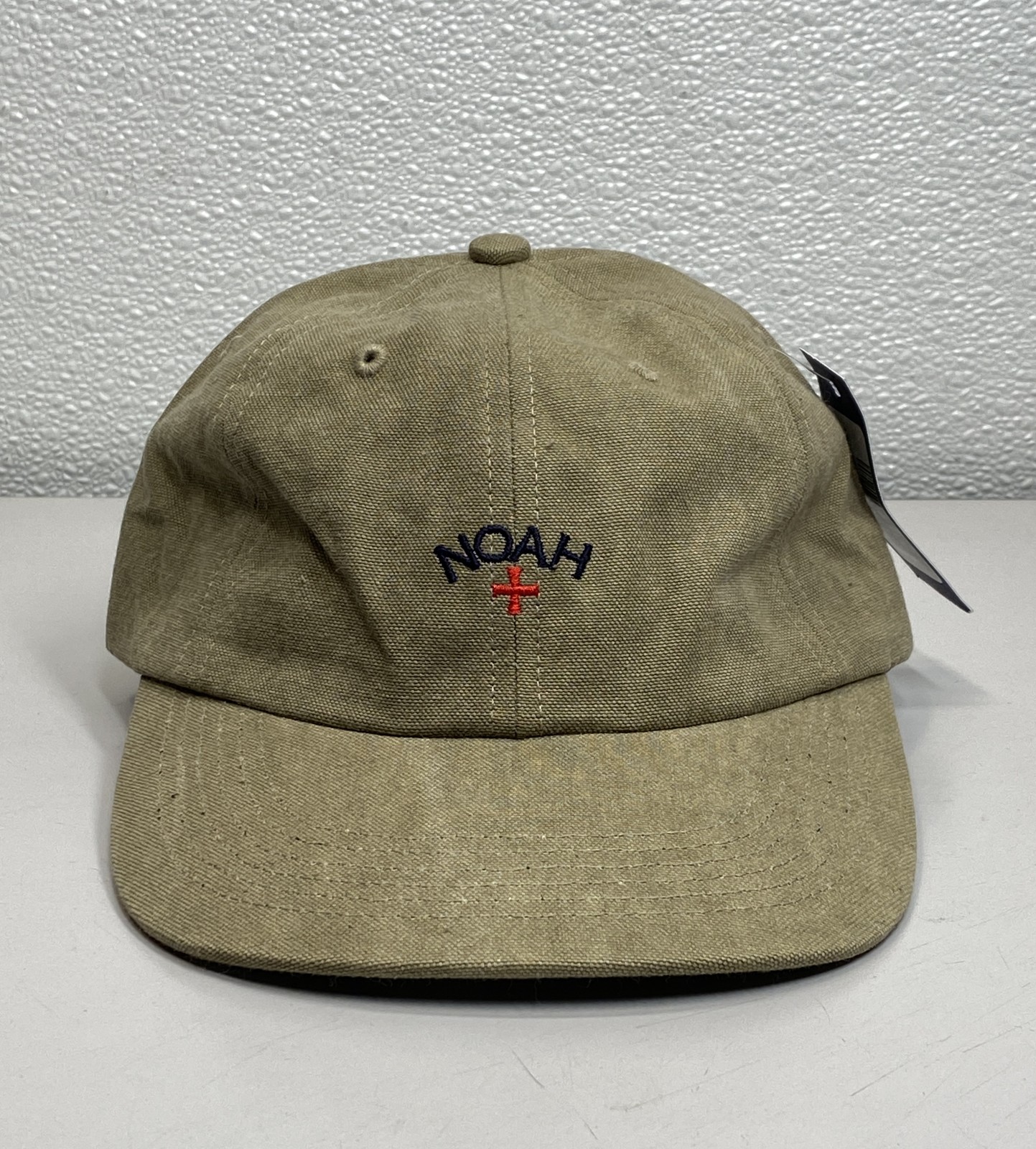 Noah Unisex Washed Canvas Cotton 6-Panel Hat Olive Green OS Embroidered