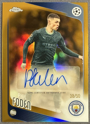 Topps Chrome UEFA Club Competitions 2025/26 Phil Foden  Auto 38/50 CA-PF