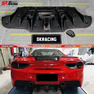 Forged/Carbon Fiber Rear Diffuser Brake Light Cover For Ferrari 488 GTB 16-19